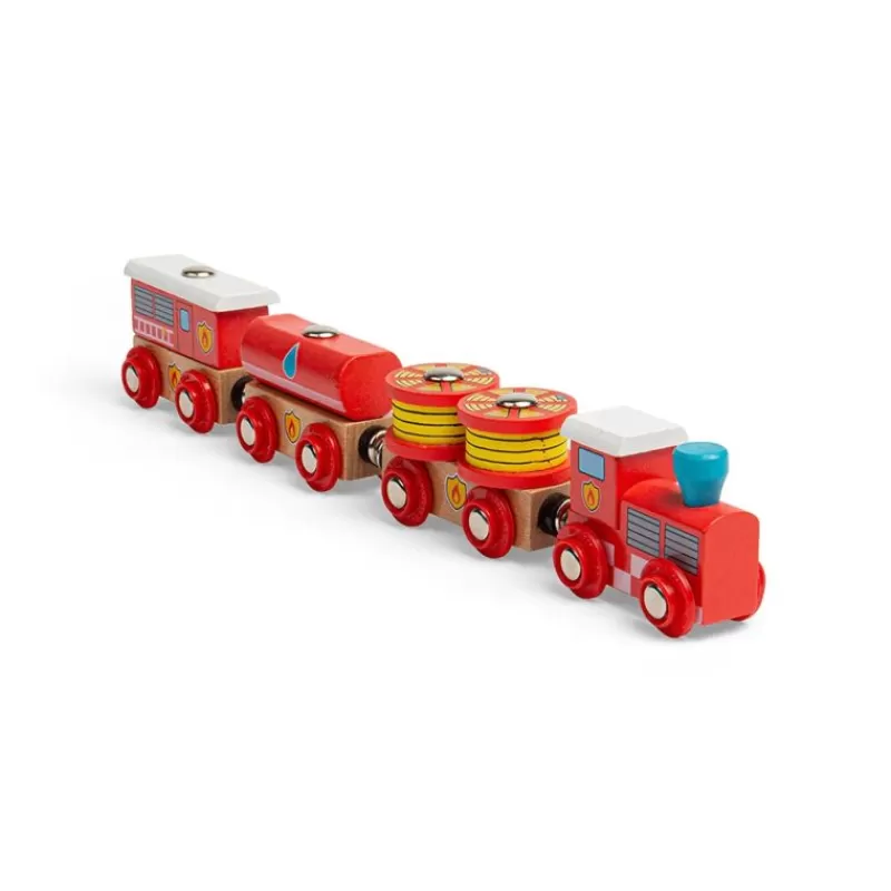 Bigjigs Toys Tren De Rescate De Incendios - ^ Locomotoras, Vagones Y Trenes Brio