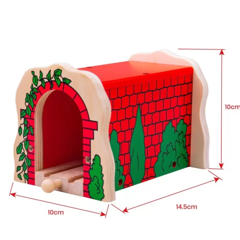 Bigjigs Toys Tunel Ladrillos Rojos - ^ Estaciones De Ferrocarril, Puentes Y Edificios De La Brio