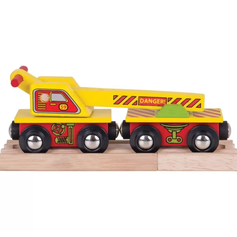 Bigjigs Toys Vagon Con Grua - ^ Locomotoras, Vagones Y Trenes Brio