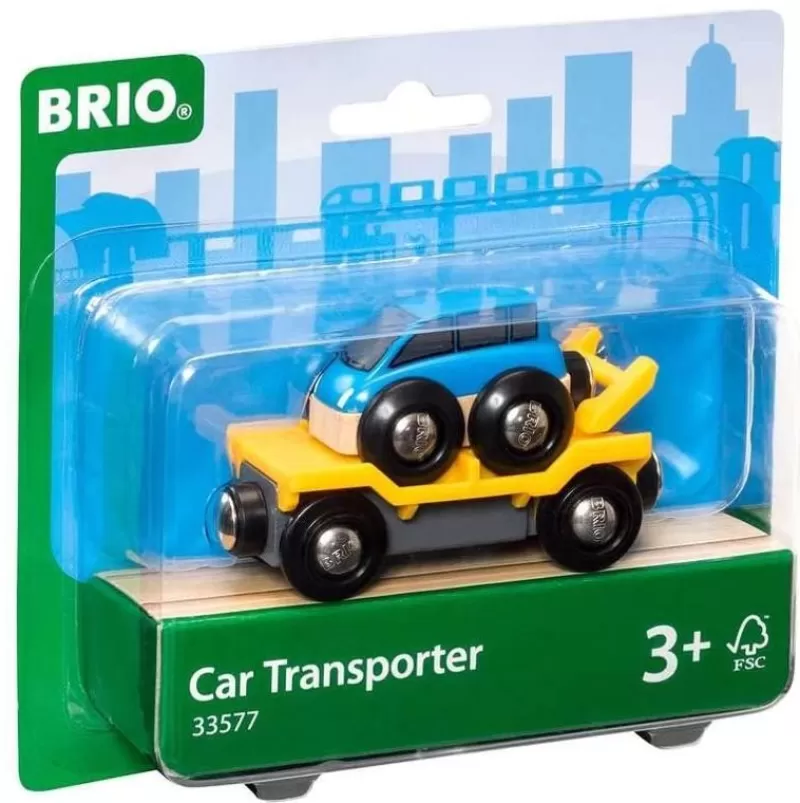 Brio Vagon De Transporte De Coches Azul - ^ Locomotoras, Vagones Y Trenes Brio