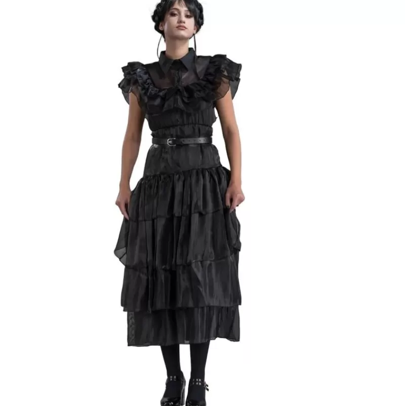 Chaks Vestido De Gala Negro Wednesday Addams 164 Cm - ^Nino Disfraces