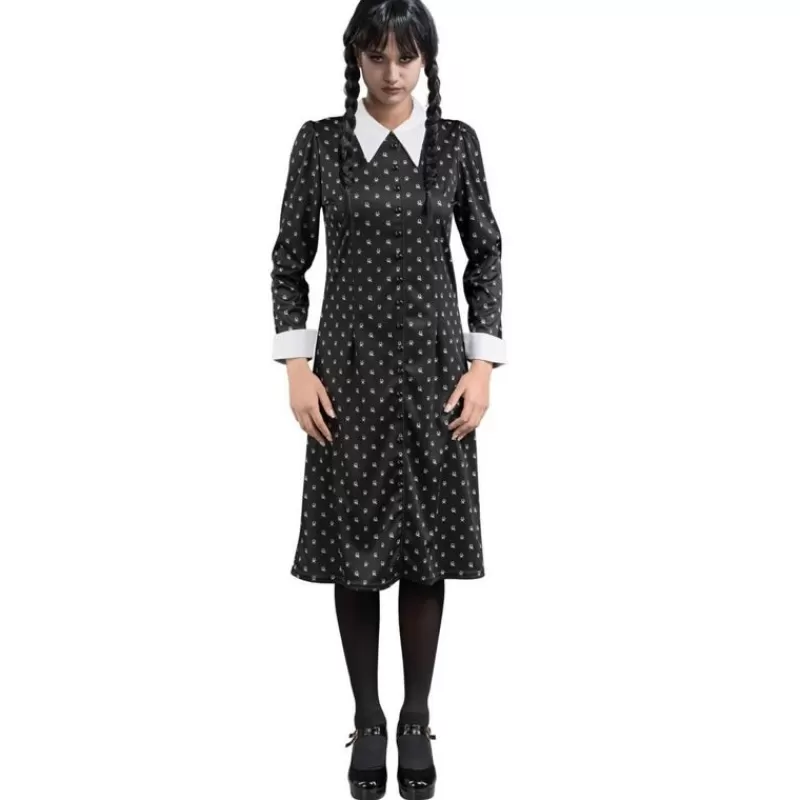 Chaks Vestido Negro Wednesday The Addams Family 164 Cm - ^Nino Disfraces