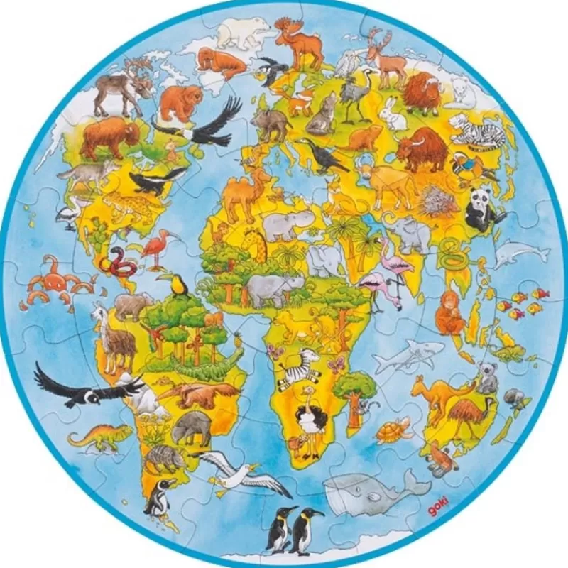 Goki Xxl Puzzle El Mundo - ^ Puzzles De 50 A 80 Piezas